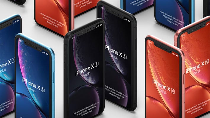 Download PSD IPhone XR Mockup Isometric » CSS Author