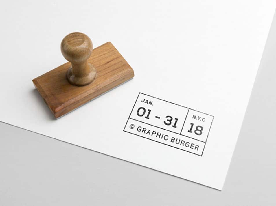 Download Rubber Stamp PSD MockUp » CSS Author PSD Mockup Templates