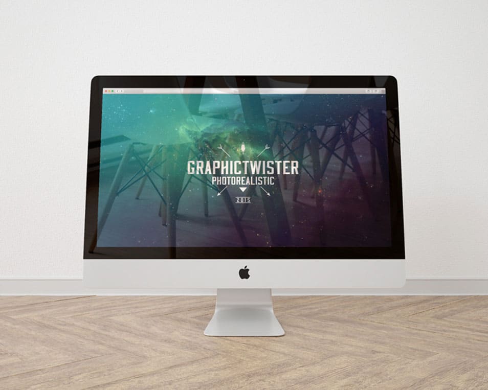 Download IMac Mockup On Wooden Floor » CSS Author