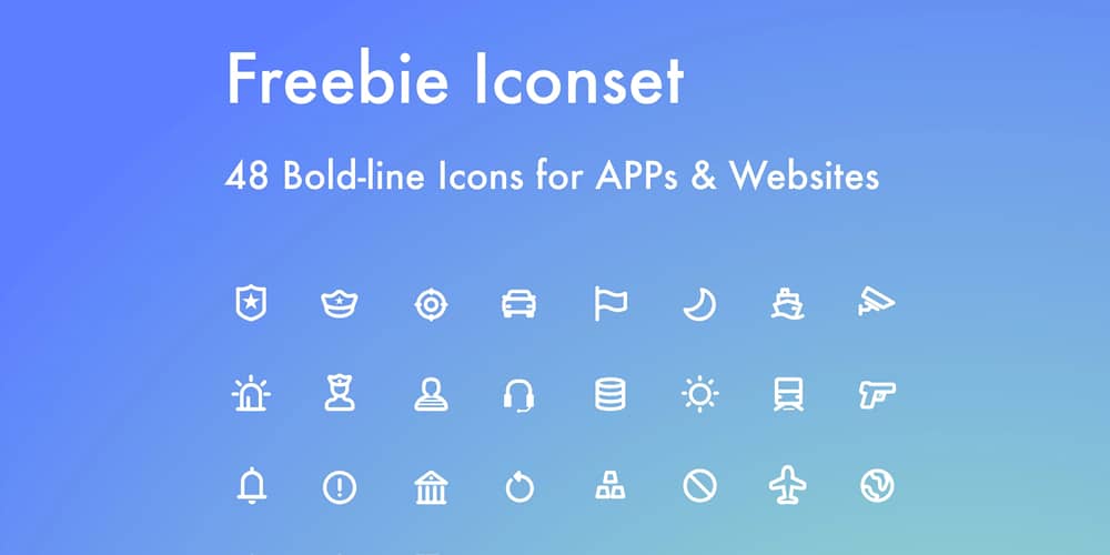 Bold Line Icons for Apps and Websites