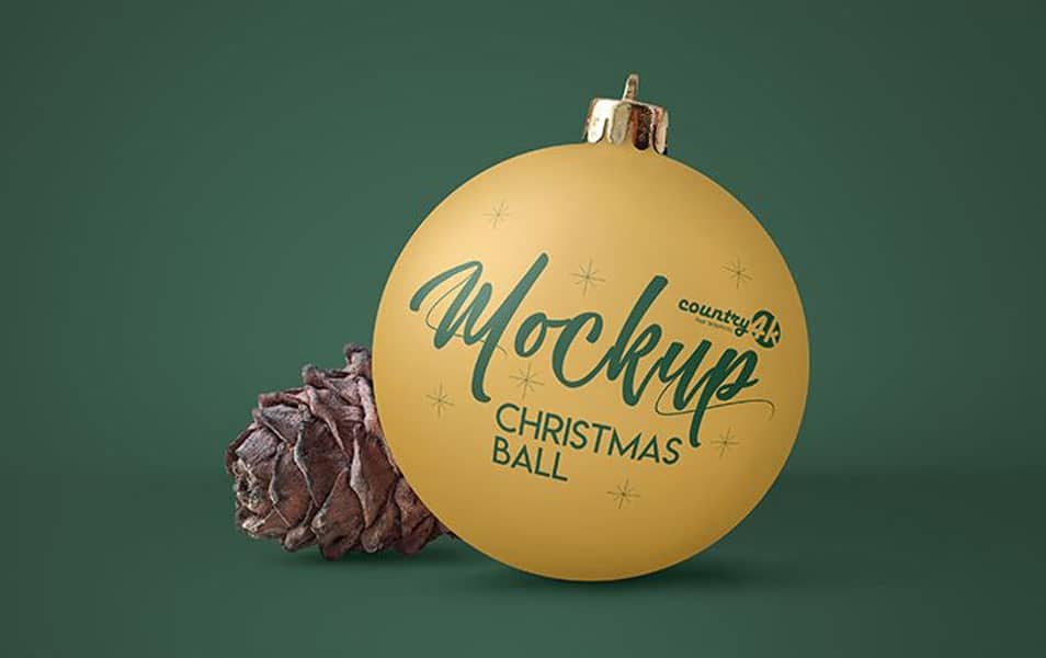 Download Free Christmas Ball MockUp In 4k » CSS Author