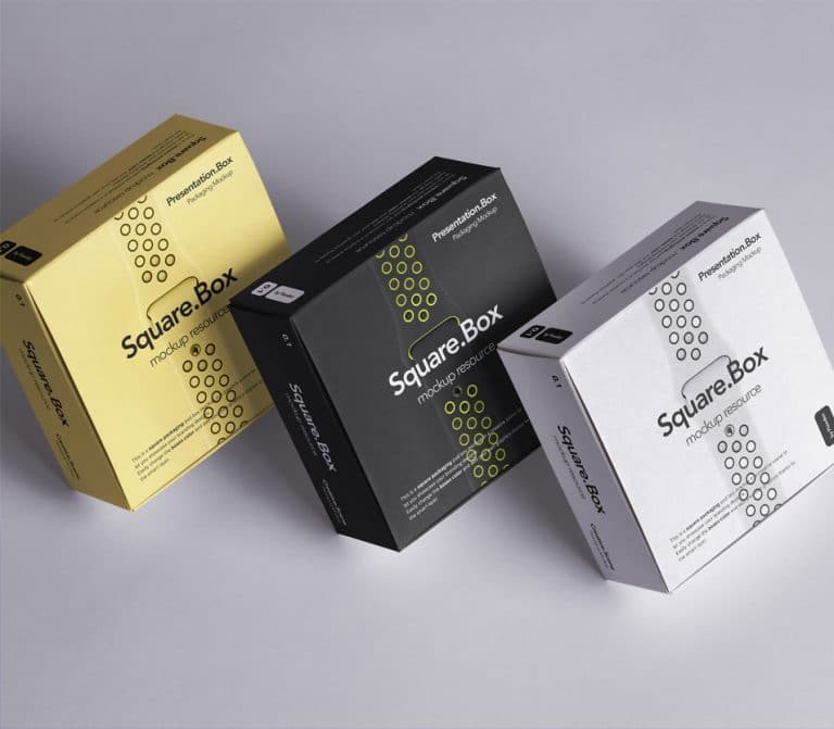 Download PSD Square Boxes Packaging Mockup » CSS Author