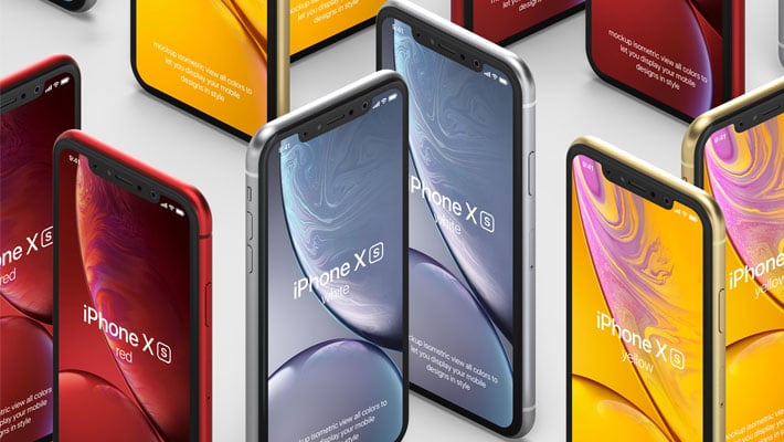 Download PSD IPhone XR Mockup Isometric » CSS Author