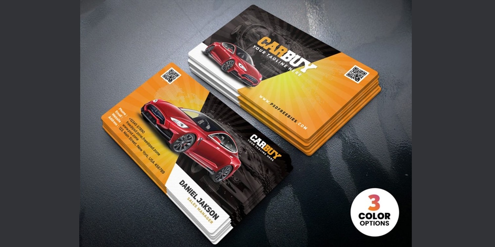 Car Dealer Business Card PSD