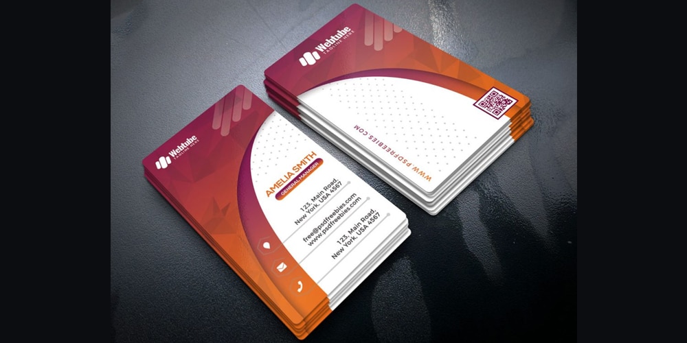 Designer Vertical Business Card PSD