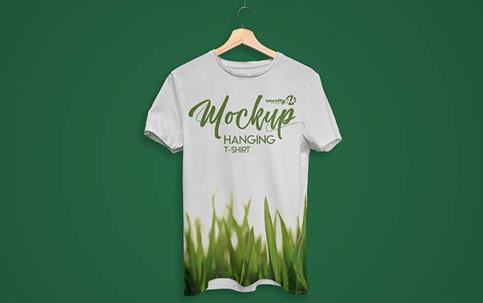 Download Free Hanging T-Shirt PSD MockUp In 4k » CSS Author