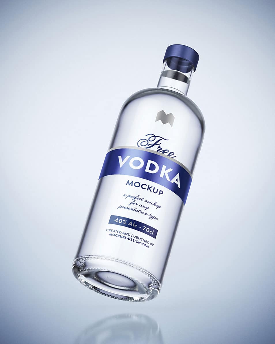 Download Free Vodka Bottle Mockup » CSS Author