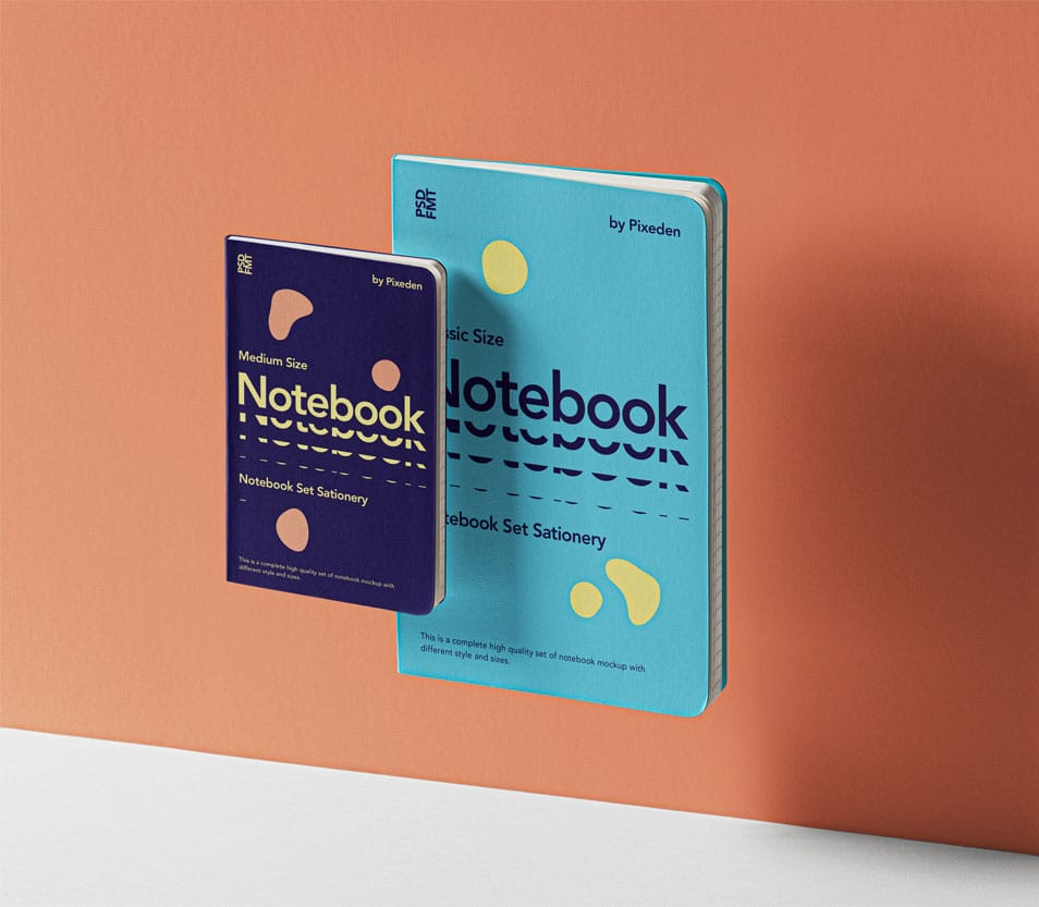 Download Gravity PSD Notebook Set Mockup » CSS Author