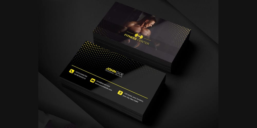 Gym Business Card PSD