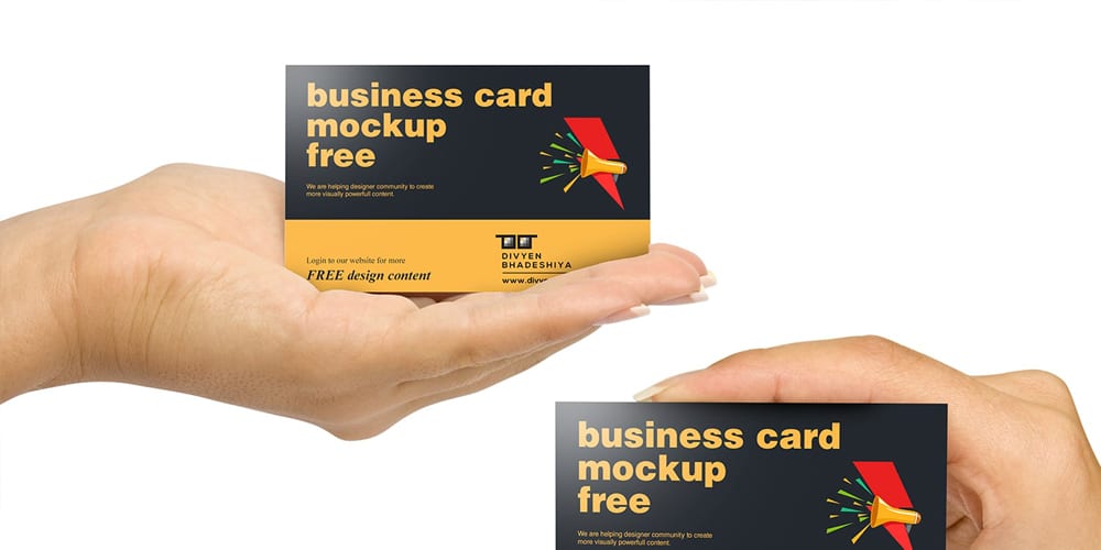 Download 100+ Free Business Card Mockups PSD » CSS Author