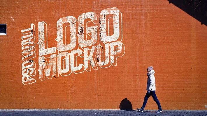 Download Street Wall Logo Mockup PSD » CSS Author