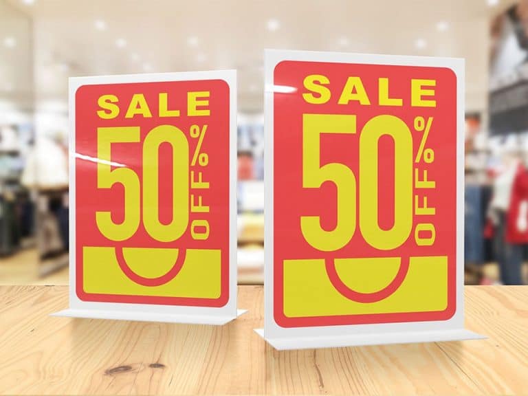 Download Acrylic Table Sign Discount Mockups » CSS Author