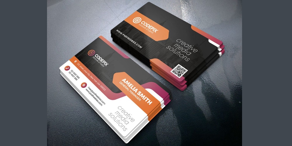 Creative Business Card Print Template PSD