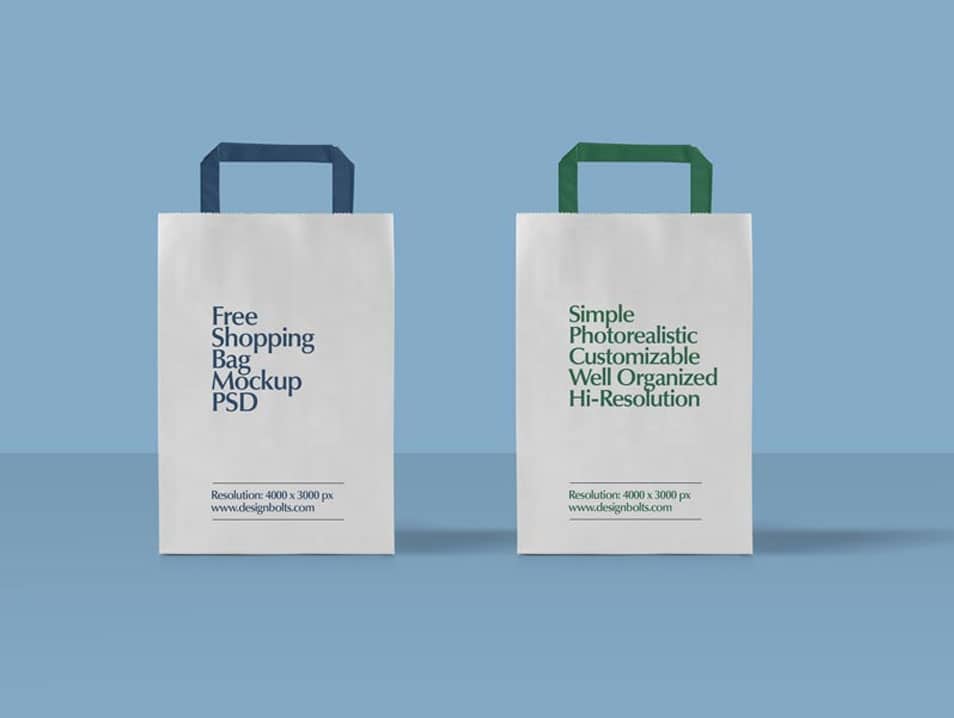 Free Paper Shopping Bag Mockup PSD » CSS Author