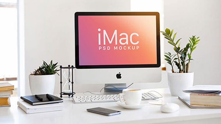 Download Free Workspace Apple IMac Mockup PSD » CSS Author