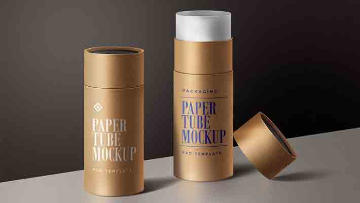 Download Paper Tube Packaging Mockup Template » CSS Author