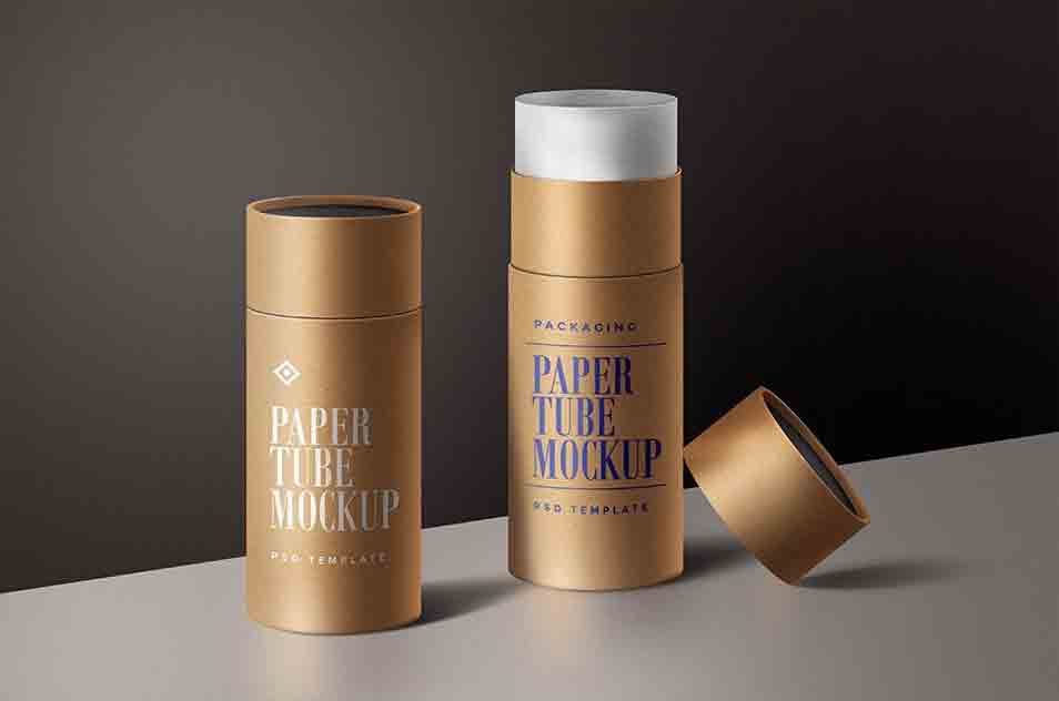 Paper Tube Packaging Mockup Template » CSS Author