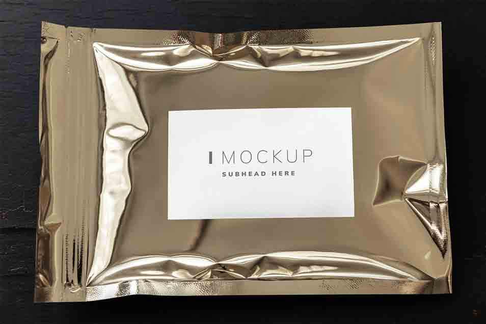 Download Resealable Metallic Packaging Bag Mockup » CSS Author