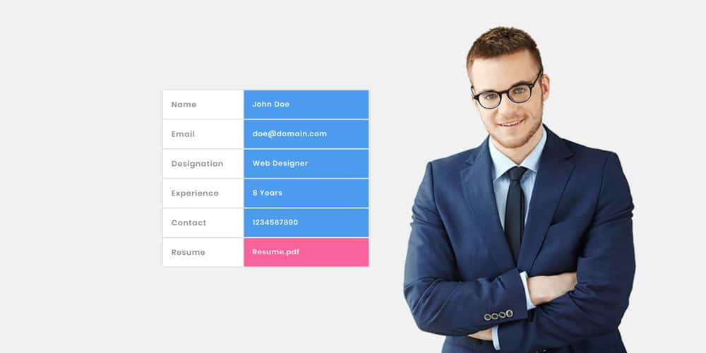 Más de 20 plantillas de currículum HTML gratuitas 2020 18 WebRes