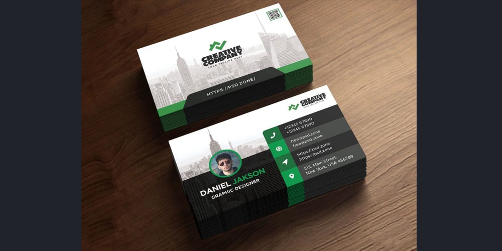 Business Card Design Template PSD