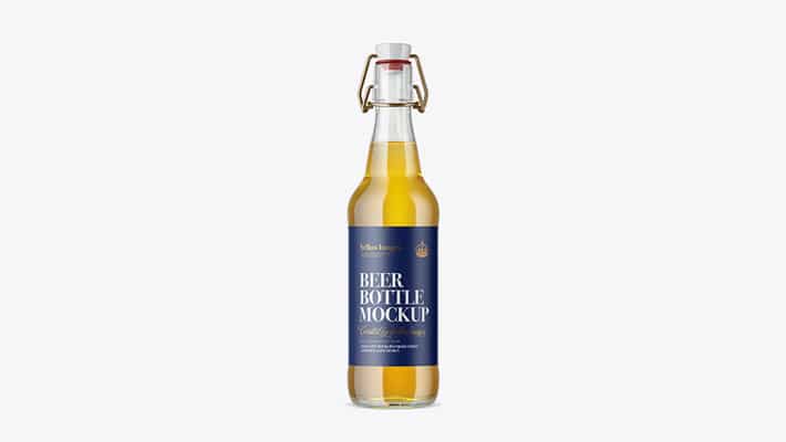 Download Clear Glass Beugel Beer Bottle Mockup » CSS Author