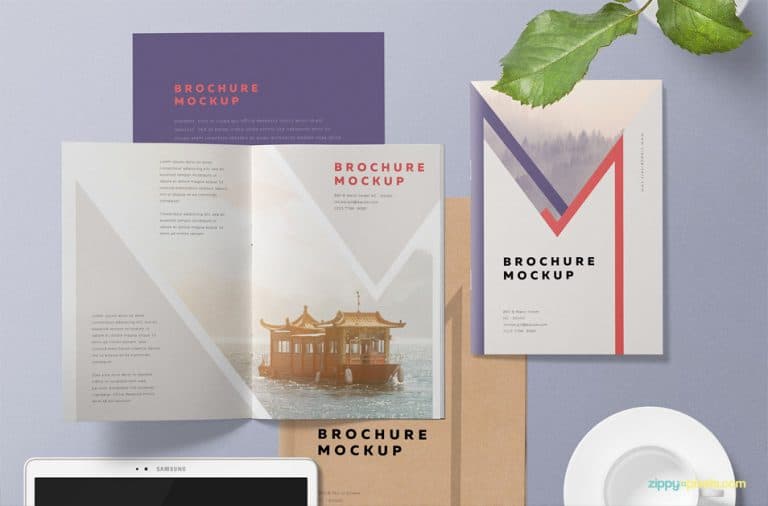 Download Free A5 Brochure Mockup PSD » CSS Author