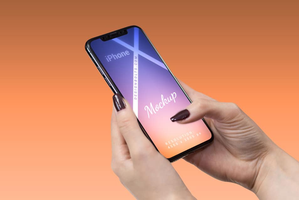 Download Free Female Hand Holding IPhone X Mockup PSD » CSS Author