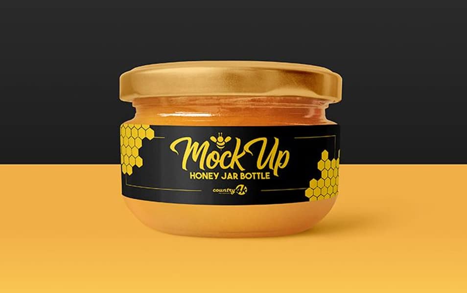 Download Free Honey Jar Bottle PSD MockUp In 4k » CSS Author