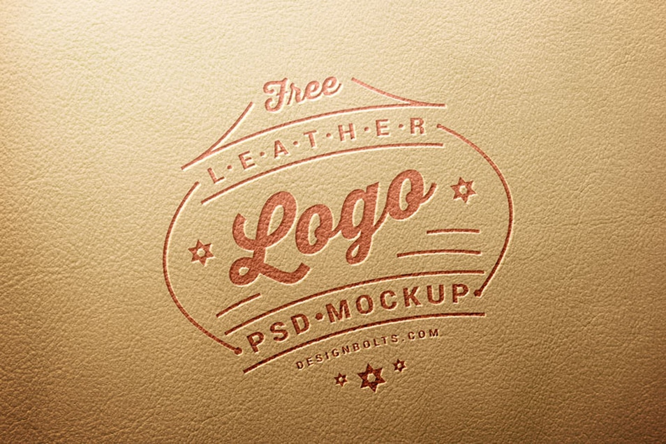 Free Leather Stamping Logo Mockup PSD » CSS Author