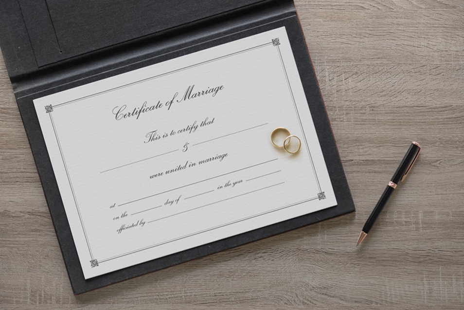 Download Free Marriage Certificate Template & Mockup PSD » CSS Author