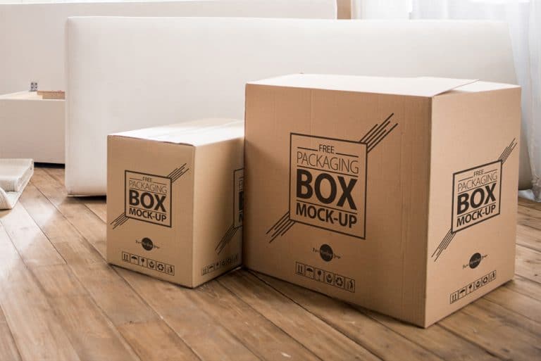 Download Free Packaging Box On Wooden Floor PSD Mockup » CSS Author