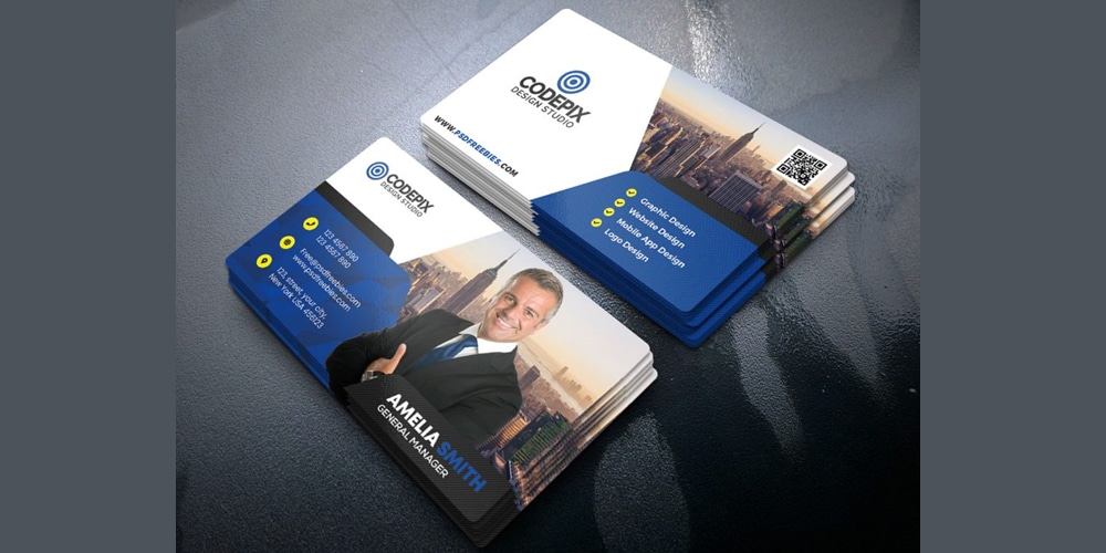 Modern Business Card Design Template PSD