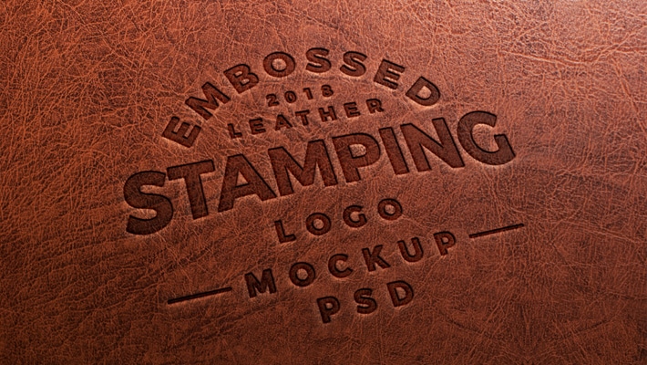 Download Free Embossed Leather Stamping Logo Mockup PSD » CSS Author