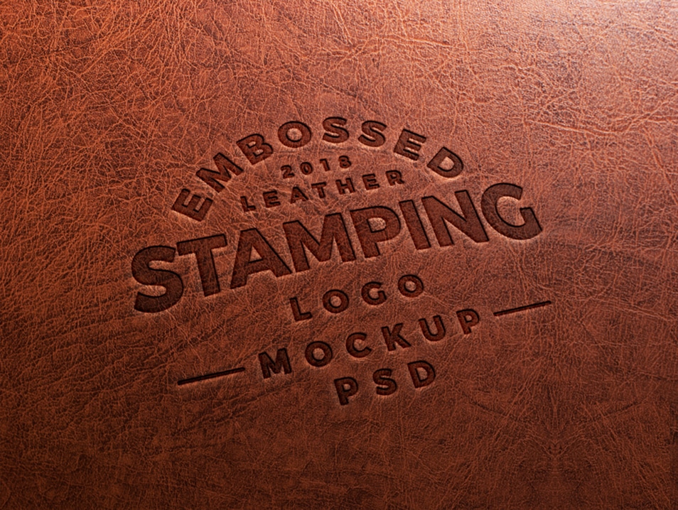 Download Free Embossed Leather Stamping Logo Mockup PSD » CSS Author