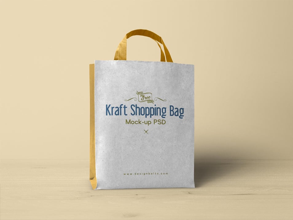 Download Free Kraft Paper Shopping Bag Mockup PSD » CSS Author