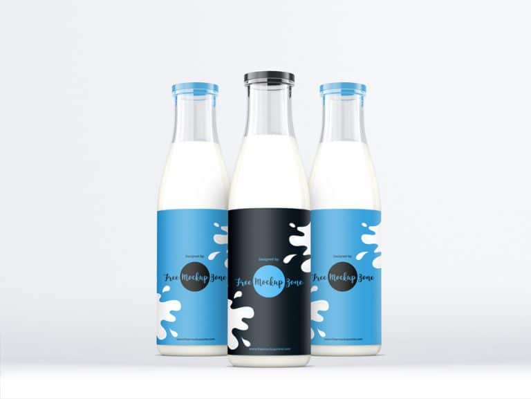 Download Free Milk Glass Bottle Mockup » CSS Author