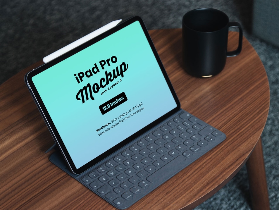 Download Free IPad Pro Mockup PSD With Keyboard » CSS Author