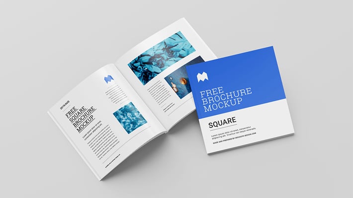 Download Free Perfect Binding Square Brochure Mockup » CSS Author