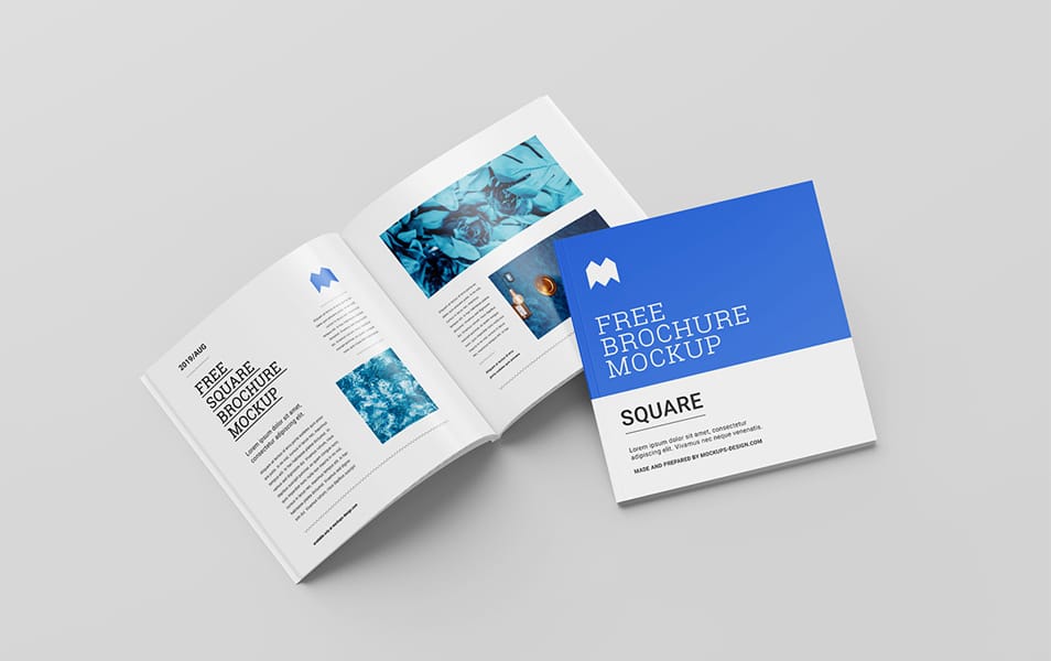 Download Free Perfect Binding Square Brochure Mockup » CSS Author