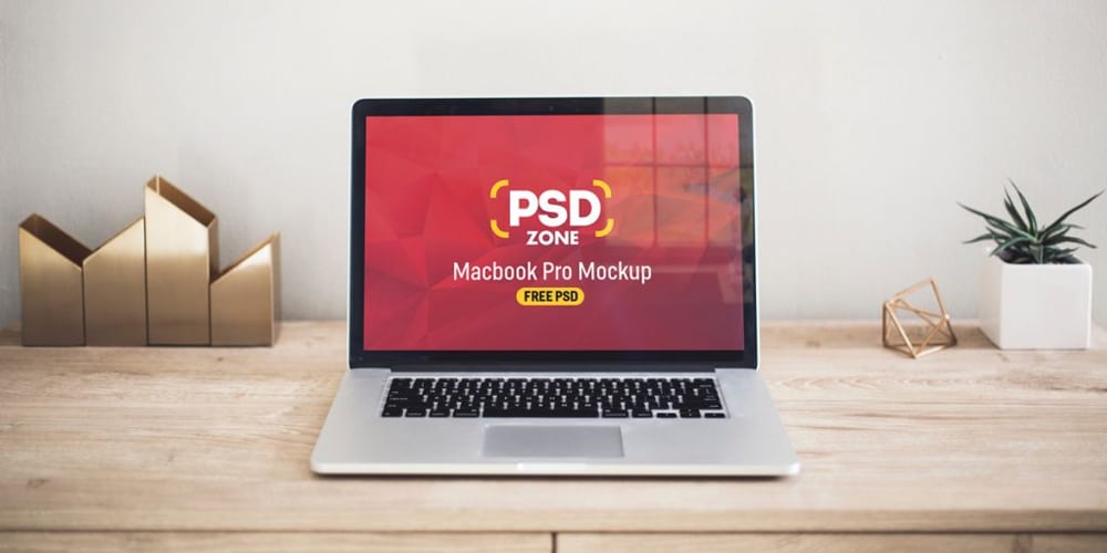 Macbook Pro on Desk Mockup