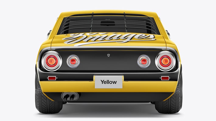 Download Retro Sport Car Mockup - Back View » CSS Author