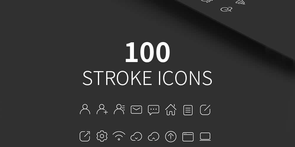 Stroke Icons PSD