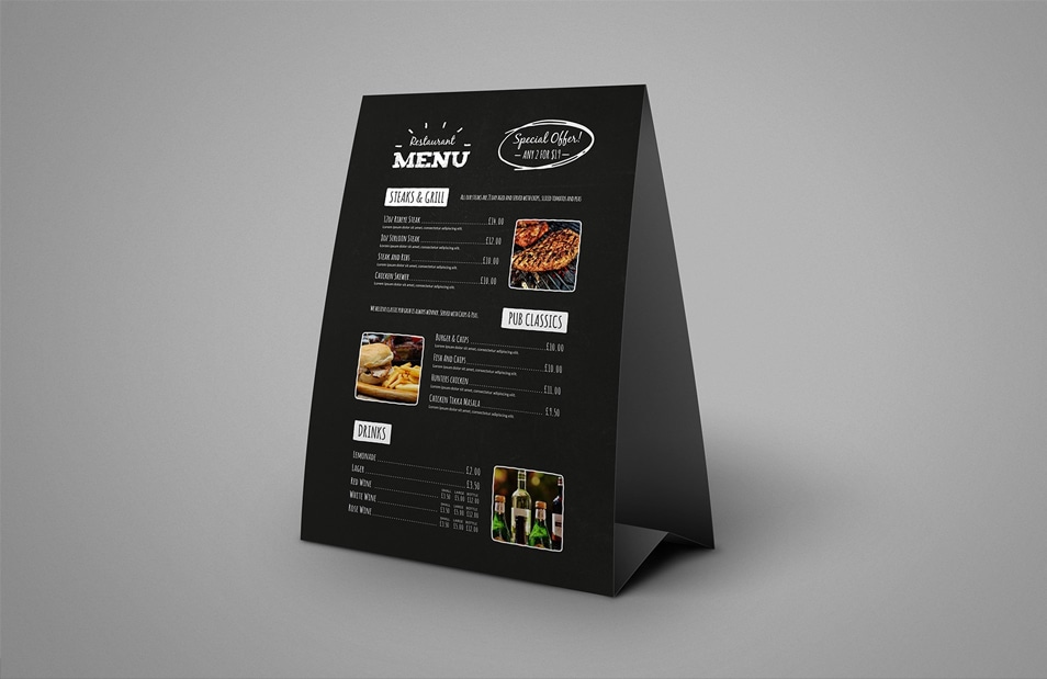 Download Table Tent Menu Mockup » CSS Author