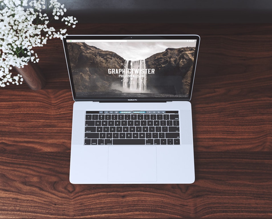 macbook sticker mockup