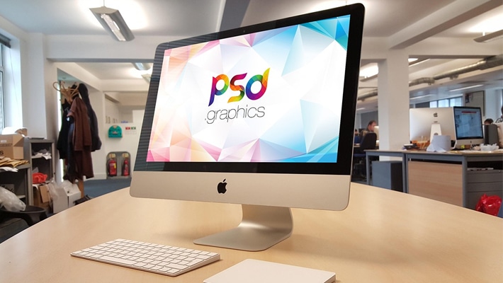 Download IMac On Office Desk Mockup PSD » CSS Author