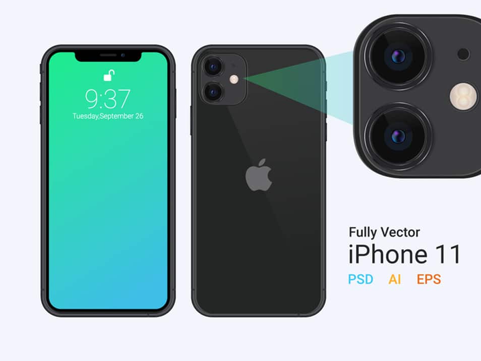 Download IPhone 11 Vector Mockup » CSS Author PSD Mockup Templates