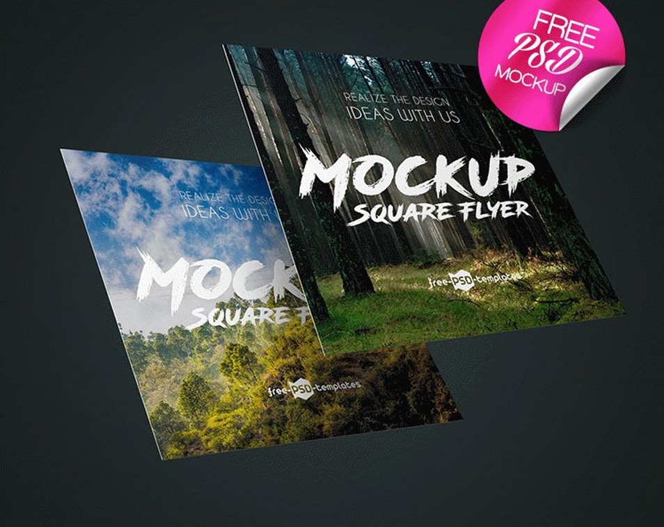 Download 2 Free Square Flyer Mock-ups In PSD » CSS Author