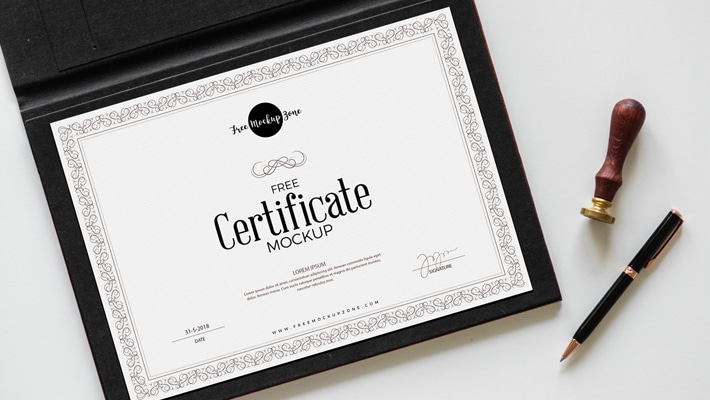 Download Free Certificate Mockup PSD » CSS Author