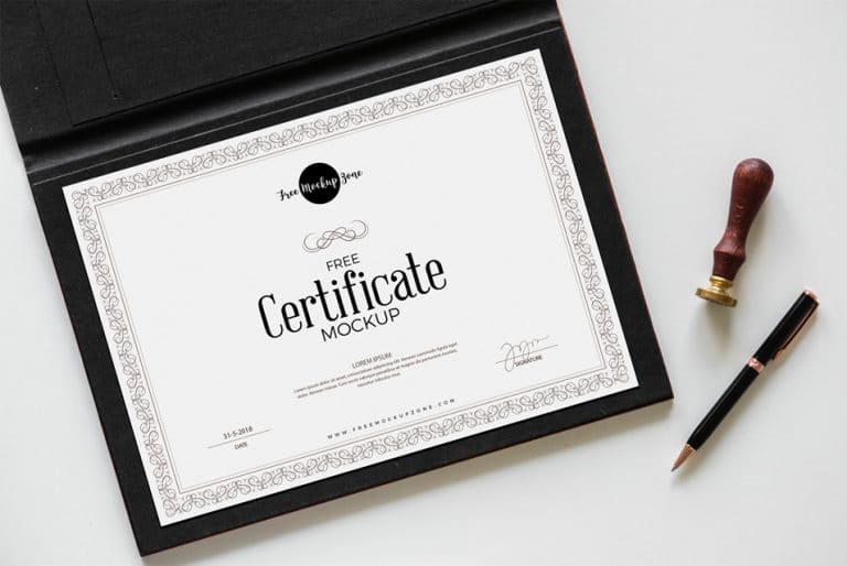 Download Free Certificate Mockup PSD » CSS Author