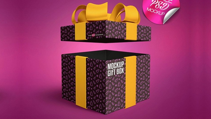 Download Free Gift Box Mock-up In PSD » CSS Author